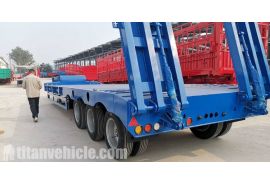 3 Axle 80T Lowbed Semi Trailer For Sale In Mozambique