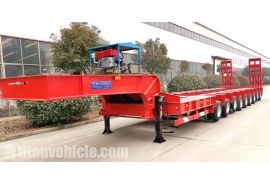 9 Line 18 Axle Extendable Lowbed Trailer will be send to Vietnam Hanoi