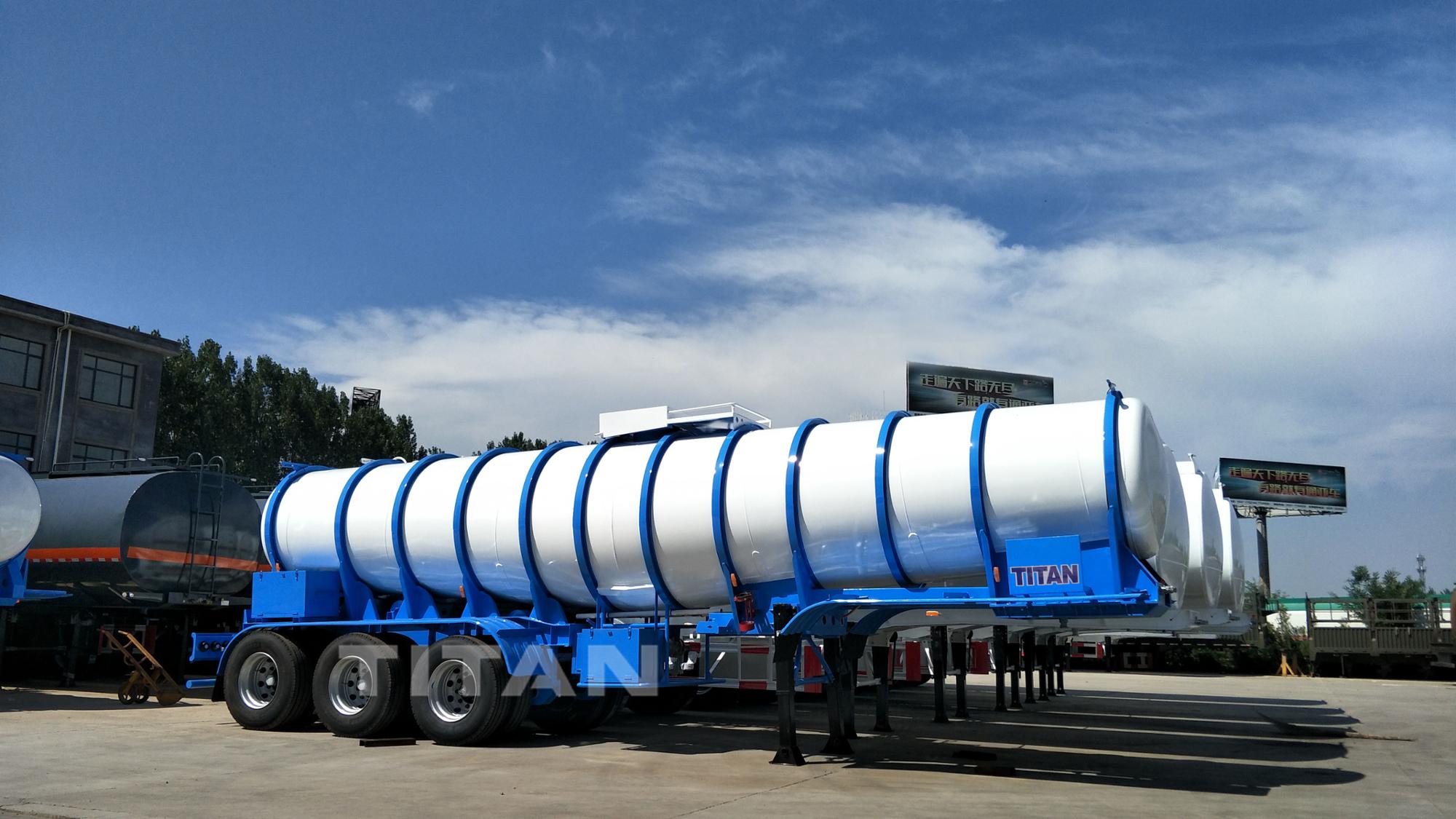 small tank chemical transport 19m3 Tri-axle 98% sulfuric acid tanker semi trailer for sale