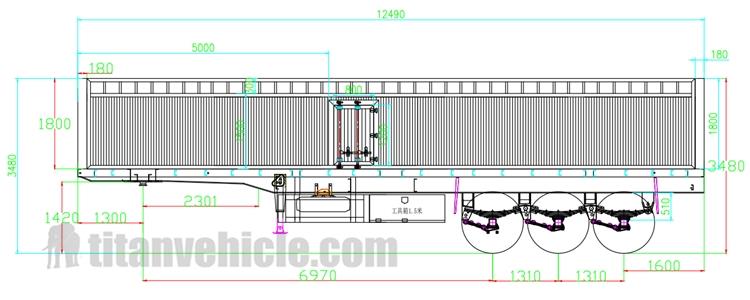 Factory Show of 3 Axle 60 Ton Fence Semi Trailer