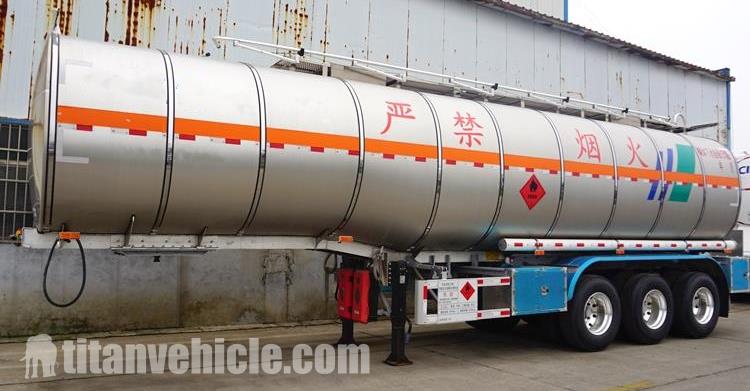 42CBM Aluminum Tanker Semi Trailer for Sale In Burundi Gitega