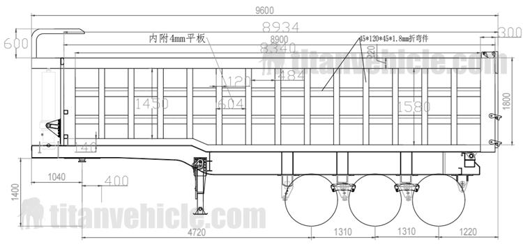 3 Axle Tipper Trailer with Electric Tarpaulin for Sale In Benin