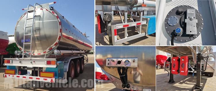 Tri Axle 45000 Liters Aluminum Tanker Trailer