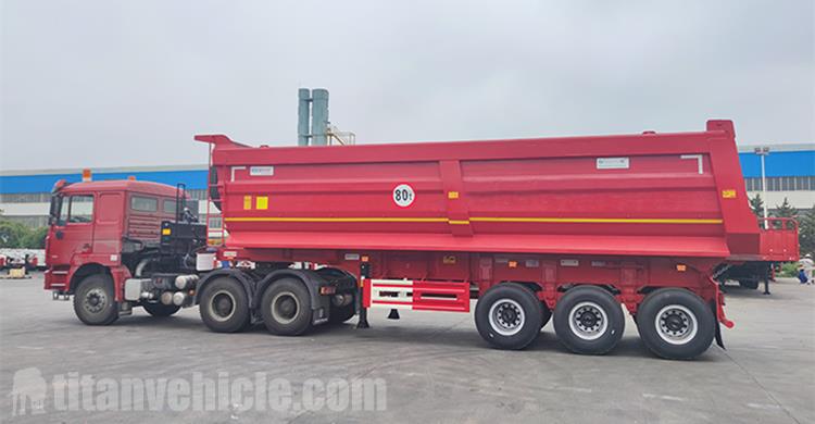 Tri Axle 80 Ton Semi Dump Truck Trailer for Sale In Malawi