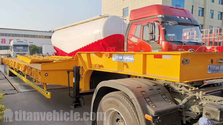 Tri Axle 60 Ton Low Bed Trailer for Sale In Benin