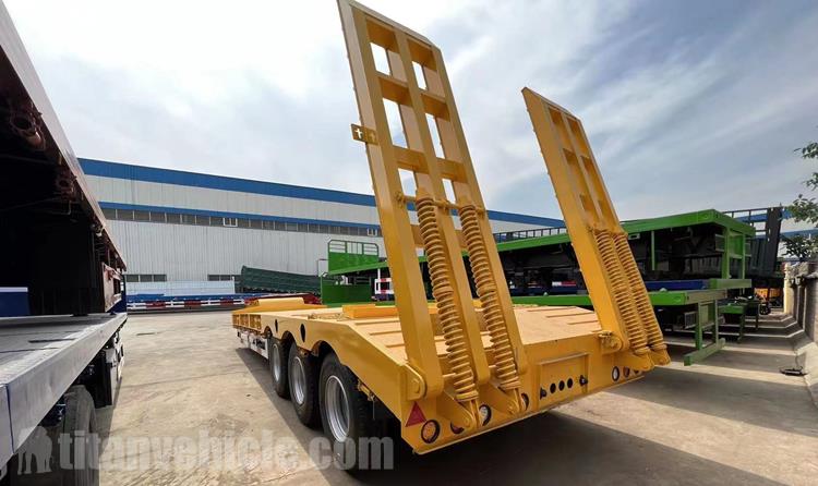 Tri Axle 80 Ton Step Deck Trailer for Sale In Papua New Guinea