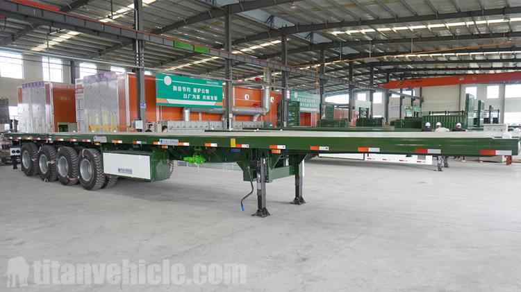 4 Axle 48ft Flatbed Semi Trailer for Sale In Mauritius