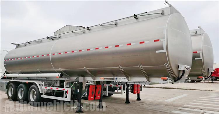 45000 Liters Aluminum Fuel Tanker Trailer for Sale In Uganda - 45000 liters aluminum fuel tanker trailer, aluminum tanker trailer , aluminum tanker semi trailer , 3 axle aluminum tanker trailer