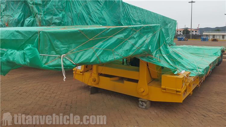 80 Ton Hydraulic Detachable Gooseneck Lowboy Trailer for Sale In Angola