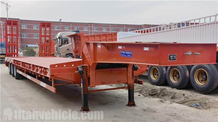 60 Ton Low Bed Truck Trailer is exported to Togo