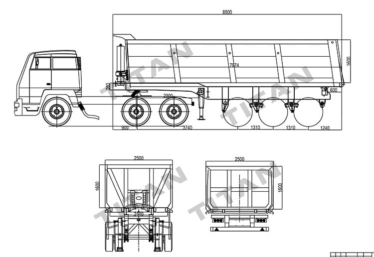 50 Ton Tri Axle Semi Tipper Trailer will be sent to Tanzania Dar Es Salaam