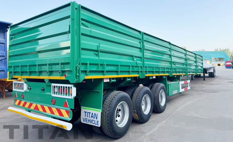 3 Axle 40 Ft Side Wall Semi Truck Trailer for Sale in Zambia