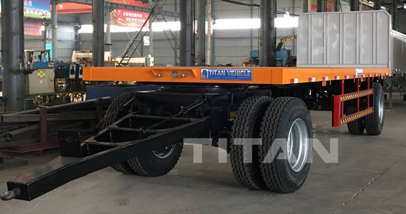 Flatbed Drawbar Pulling Trailer