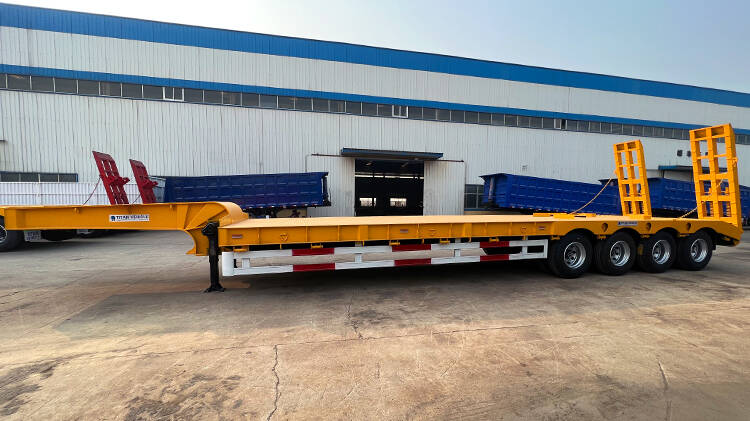 4 Axle 80ton Lowbed Semi Trailer for Sale Price